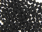 Matte Finish Black Czech Bead / Round 6MM