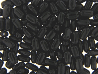 Black Czech Bead / Rectangle 10MM X 6MM
