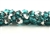 6MM Round Czech Fire Polish / Teal 1/2 Silver