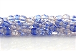 4MM Round Czech Fire Polish / Crystal Sapphire