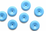 Bead, Czech, Round Disc, Glass, Vintage, 17MM, Light Blue