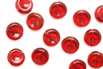 Bead, Czech, Round, Coin, Glass, 14MM, Cranberry