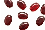 Bead, Czech, Glass, Flat Oval, 19MM, Ruby