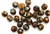 Bead, Czech, Fire Polish, Round, Glass,10MM, Brown Caramel