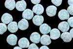 Bead, Czech, Shell, Glass, Matte Finish, 12MM, Light Blue