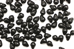 Bead, Czech, Drop, Glass, 9MM, Black