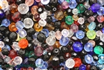 Bead, Czech, Mixed Shape Size And Color, Fire Polish, Glass, 4MM To 12MM