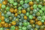 Bead, Czech, Rondelle, Mixed Color, Glass, 9MM