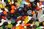 Bead, Czech, Mixed Shape Size And Color, Glass, 3MM To 15MM
