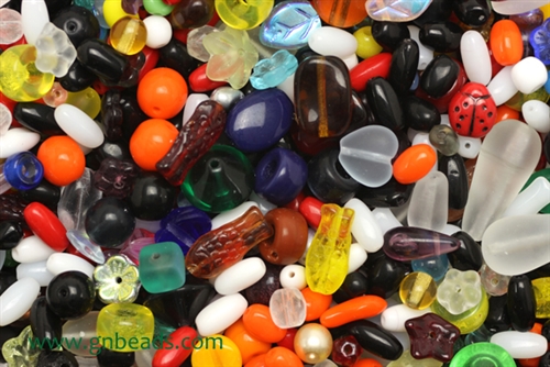 Bead, Czech, Mixed Shape Size And Color, Glass, 3MM To 15MM