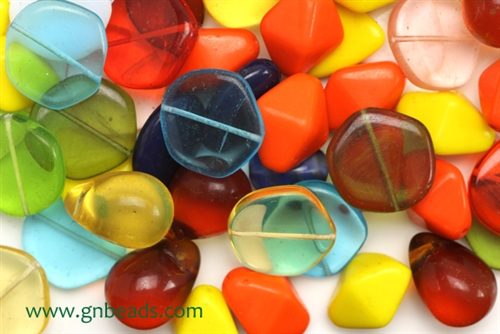 Bead, Czech, Vintage, Mixed Shape & Color, Glass, 16MM To 20MM