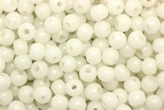 Bead, Czech, Vintage, Montessori Beads, Round, 7MM, Off White