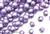Bead, Mushroom Button, Czech Beads, 7MM X 7MM, Etched Pastel Purple