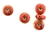 Red Earth Tone Porcelain Beads / Small Disc