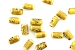 Mustard Yellow Earth Tone Porcelain Beads / Small Tube