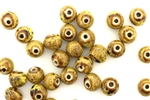 Mustard Yellow Earth Tone Porcelain Beads / 8MM Round