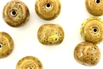 Mustard Yellow Earth Tone Porcelain Beads / Rondelle