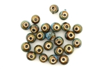 Turquoise Blue Earth Tone Porcelain Beads / 6MM Round