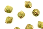 Light Green Earth Tone Porcelain Beads / Bicone