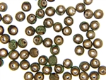 Dark Green Earth Tone Porcelain Beads / 6MM Round