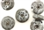 Grey Earth Tone Porcelain Beads / Medium Coin