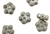 Grey Earth Tone Porcelain Beads / Small Flower