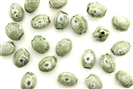 Sage Green Earth Tone Porcelain Beads / Small Squared Barrel