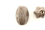 Mocha Earth Tone Porcelain Beads / Large Fluted Oval