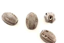 Mocha Earth Tone Porcelain Beads / Small Fluted Oval