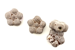 Mocha Earth Tone Porcelain Beads / Small Flower