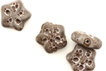 Mocha Earth Tone Porcelain Beads / Large Flower