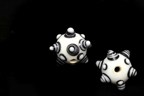 Bead, Evil Eye, Ancient Egyptian Style, 19MM, Round, White