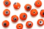 Bead, Evil Eye, Glass, Round, 10MM, Orange