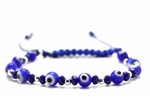 Evil Eye Bead, Shambala Bracelet, 6MM Round, Blue