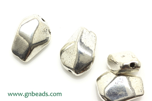 "Pewter" Beads / 17MM Nugget,Antique Silver