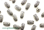 "Pewter" Beads / 9MM Puffed Rectangle,Antique Silver