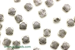 Pewter Beads / 6MM Square,Silver