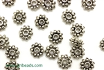 "Pewter" Beads / 8MM Double Daisy Spacer,Antique Silver