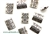 "Pewter" Beads / 12MM Flat Rectangle,Antique Silver