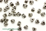 "Pewter" Beads / 4.5MM Triangle,Antique Silver