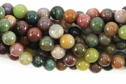 Bead, Gemstone, Fancy Jasper, India Agate, Round, 8MM