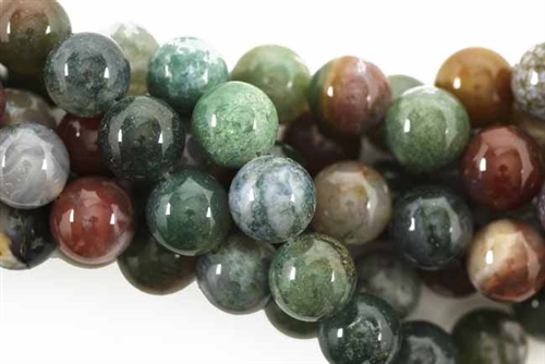 Bead, Gemstone, Fancy Jasper, India Agate, Round, 10MM