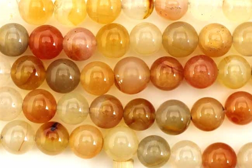 Gemstone Bead, Carnelian, Round, 8MM