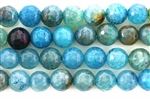 Gemstone Bead, "Jade", Round, Faceted, Blue Melon, 10MM