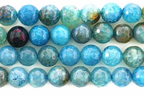 Gemstone Bead, "Jade", Round, Faceted, Blue Melon, 10MM