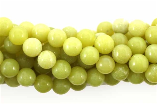 Gemstone Bead, "Jade", Olive, Round, 8MM