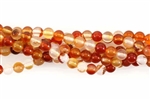 Bead, Gemstone, Carnelian, Round, 4MM