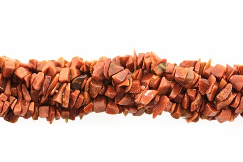 Gemstone Bead, Brown Goldstone, 4MM, Small Chips