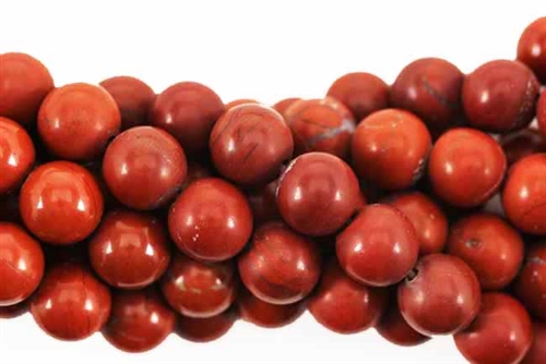 Gemstone Bead, Red Jasper, Round, 8MM