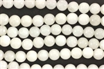 Gemstone Bead, White Pearl "Jade", Round, 8MM